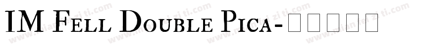 IM Fell Double Pica字体转换